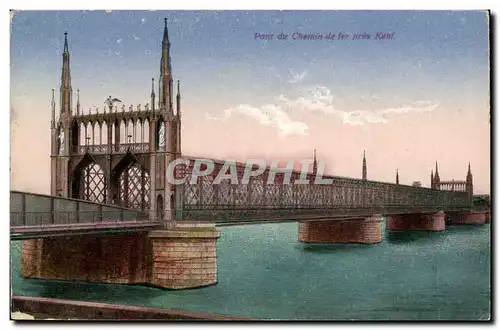 Ansichtskarte AK Strasbourg Pont du Rhin pres de Kehl