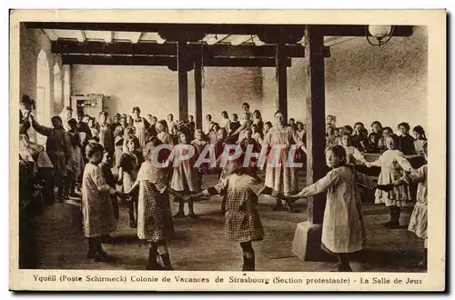 Ansichtskarte AK Strasbourg Colonie de vacances (enfants) SEction protestante La salle des jeux