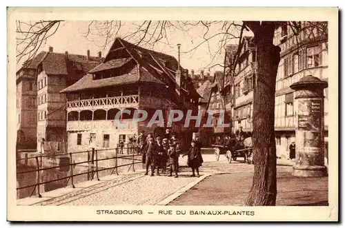 Cartes postales Strasbourg Rue du bain aux plantes (animee)