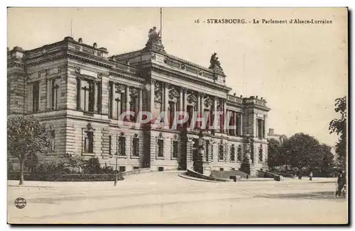 Ansichtskarte AK Strasbourg Le parlement d&#39Alsace Lorraine