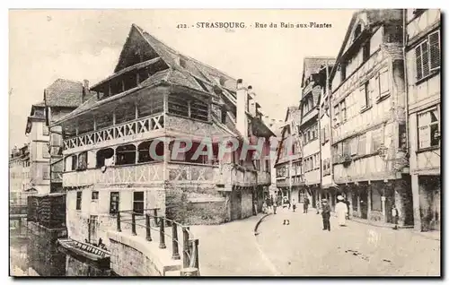 Ansichtskarte AK Strasbourg Rue du bain aux plantes