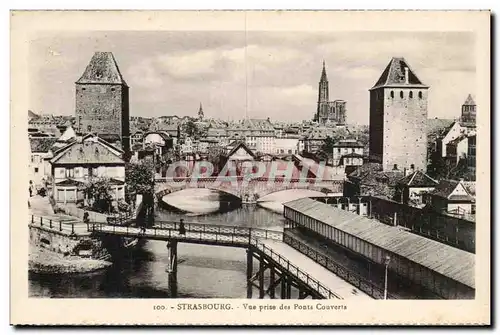 Cartes postales Strasbourg Vue prise des ponts couverts