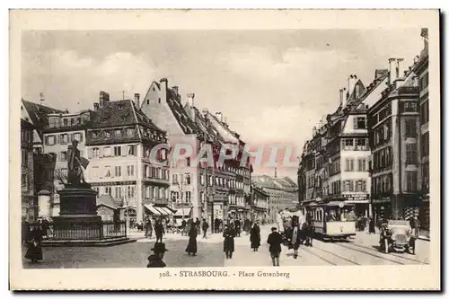 Cartes postales Strasbourg Place Gutenberg (automobile)