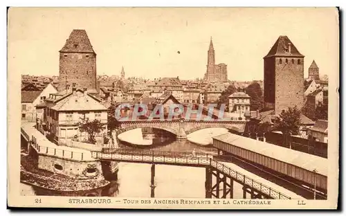 Cartes postales Strasbourg Tour des anciens et cathedrale