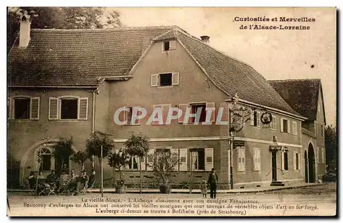 Cartes postales Curiosites et merveilles d&#39Alsace Lorraine Auberge ancienne avec son enseigne Renaissance Bof