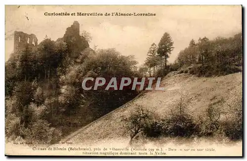 Ansichtskarte AK Chateau de Bilstein pres de Ribeauville (belschstein)