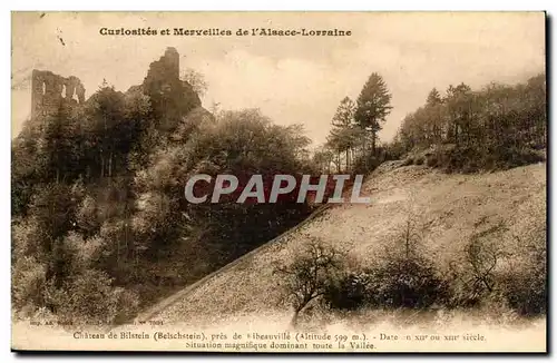 Cartes postales Chateau de Bilstein pres de Ribeauville (belschstein)