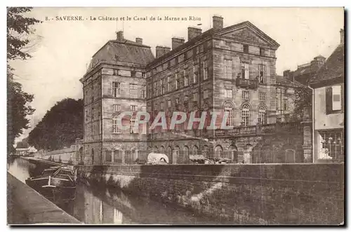 Saverne Cartes postales Le chateau et le canal de la Marne au Rhin