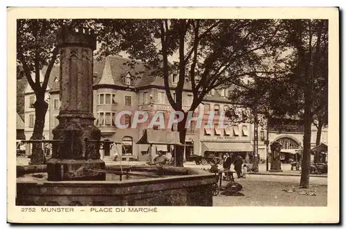 Munster Ansichtskarte AK Place du marche