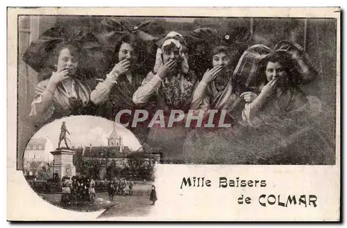 Colmar Ansichtskarte AK Mille baisers (folklore coiffe costume)