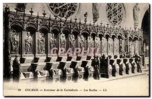 Colmar Ansichtskarte AK Interieur de la cathedrale Les stalles