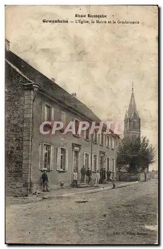 Gevenheim Cartes postales L'eglise la mairie et la gendarmerie