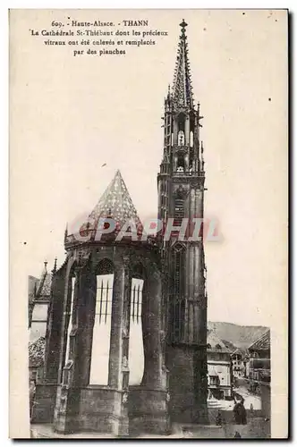 Thann Cartes postales La cathedrale St Thiebaut dont les vitraux ont ete remplaces par des planches