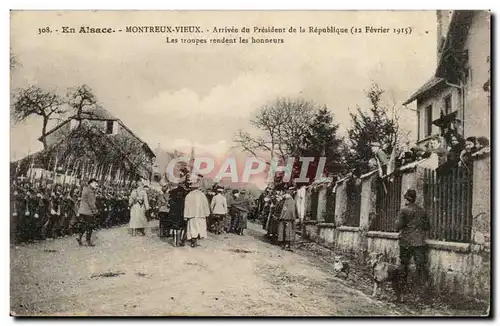 Montreux Vieux Cartes postales Arrivee du president de la Republique Les troupes rendent les honneurs