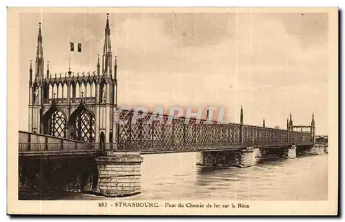 Cartes postales Strasbourg Le pont de Kehl Pont de chemin de fer sur le rhin