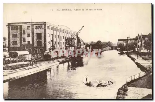 Mulhouse - Canal du Rhone au Rhin Ansichtskarte AK