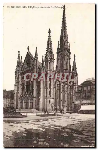 Mulhouse - L&#39Eglise protestante St Etienne - Ansichtskarte AK