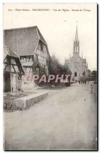 Ballersdore - Vue de l&#39Eglise - Entree du Village Cartes postales