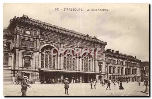 Starsbourg - Strassburg - La Gare Centrale - Ansichtskarte AK