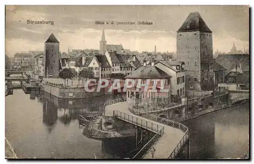 Starsbourg - Strassburg - Blick Gedeckten Bruecken - Ansichtskarte AK