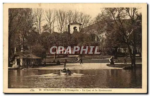 Strasbourg - Strassburg - L'Orangerie - Le Lac et le Restaurant - Cartes postales