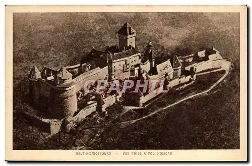 Chateau du Haut-Kœnigsbourg - Vue prise a Vol d&#39oiseau - Cartes postales