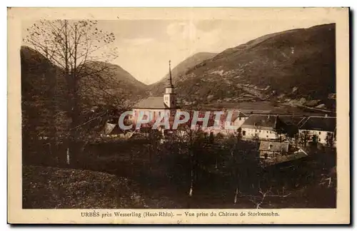 Urbes - pres Wesserling - Vue prise du Chateau de Storkensohn Cartes postales