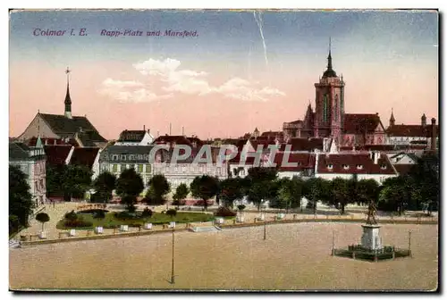 Colmar - Rapp Platz und Marsfeld Cartes postales