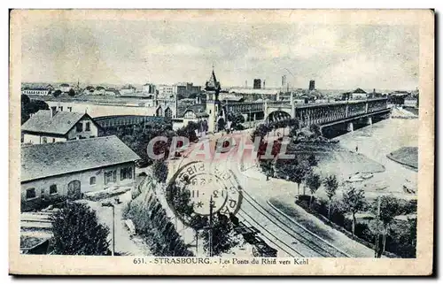 Strasbourg - Strassburg - Le Pont du Rhin vers Kehl Ansichtskarte AK