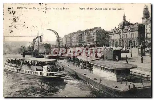 Rouen Vue des Quais et la Seine - Cartes postales