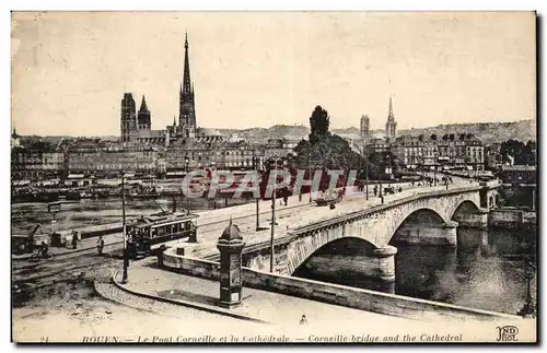 Rouen Le Pont Corneille et la Cathedrale - Ansichtskarte AK