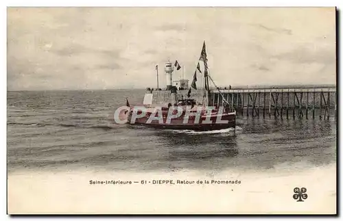 Dieppe - Retour de la Promenade - Ansichtskarte AK