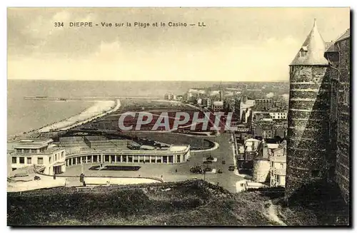 Dieppe - Vue sur la Plage et le Casino - Ansichtskarte AK