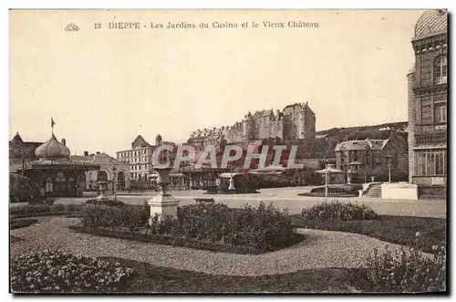 Dieppe - Les Jardins du Casino et le Vieux Chateau - Ansichtskarte AK
