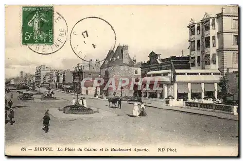 Dieppe - La Place du Casino et le Boulevard Aguando - Ansichtskarte AK