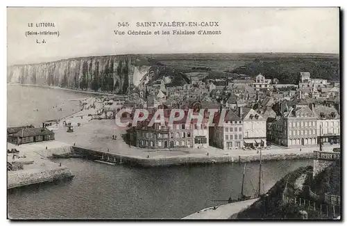 Saint Valery en Caux - Vue Generale et les Falaises d&#39amont - Cartes postales