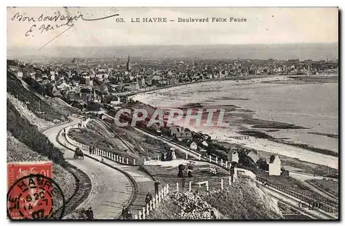 Le Havre - Boulevard Felix Faure - Ansichtskarte AK