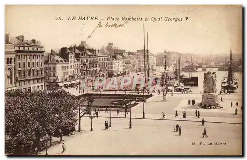 Le Havre - Place Gambetta et Quai Georges V - Cartes postales