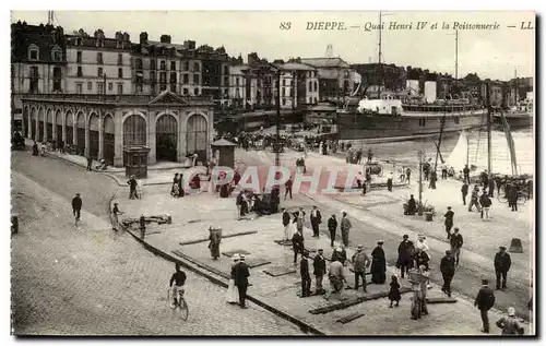 Dieppe - Quai Henri IV et la Poissonnerie - Cartes postales