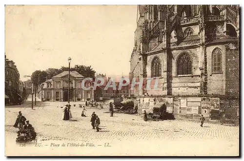 Eu - Place de l&#39Hotel de Ville Cartes postales