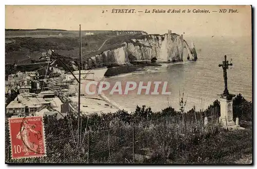 Etretat - La Falaise d&#39Aval et le Calvaire Cartes postales