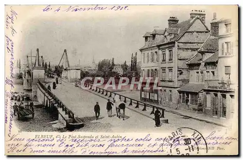 Elbeuf - Le Pont suspendu et Saint Aubin Ansichtskarte AK