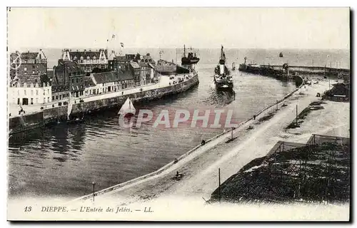 Dieppe - L&#39Entree des Jetees - Ansichtskarte AK