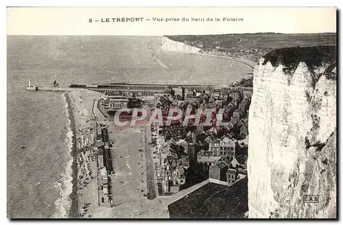 Le Treport - Vue prise du haut de la falaise - Cartes postales