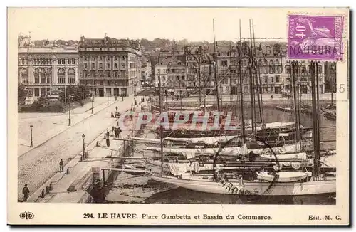 Vue sur Sainte Adresse - Place Gambetta et Bassin du Commerce - Cartes postales