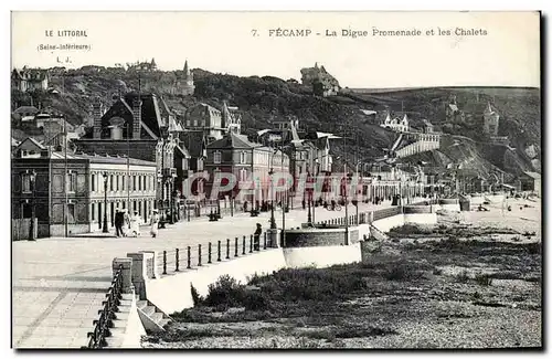 Fecamp - La Digue Promenade et les Chalets Ansichtskarte AK