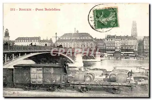 Rouen - Pont Boieldieu - Cartes postales Train