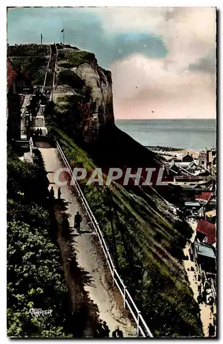 Le Treport - Les Escaliers d&#39acces aux Terrasses - Ansichtskarte AK