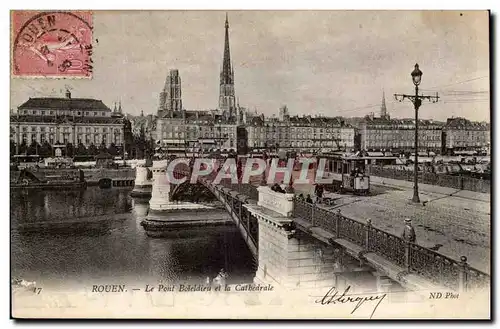 Rouen - La Cathedrale et le pont Boieldieu - Ansichtskarte AK