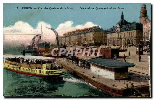 Rouen - Vue des Quais et de la Seine - Cartes postales